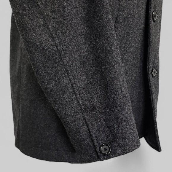 J Crew Men’s Wool Blend Car Coat Gray • Size Medium - Picture 7 of 15